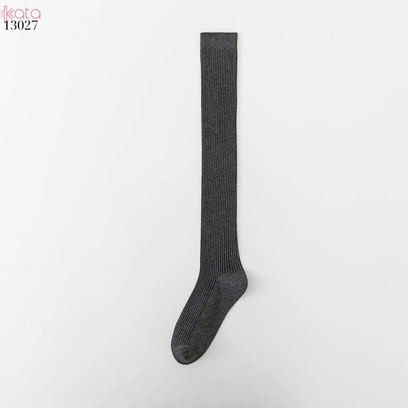 Tất dệt kim thu đông qua gối,vớ cotton nguyên chất sọc dọc nữ 13027