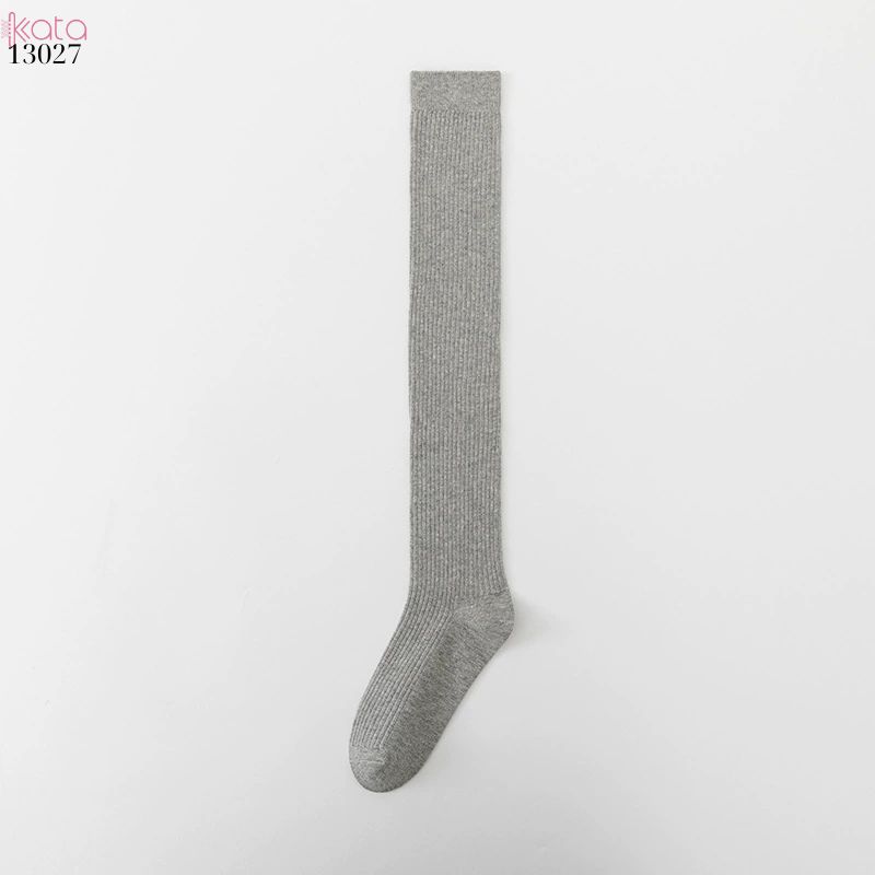 Tất dệt kim thu đông qua gối,vớ cotton nguyên chất sọc dọc nữ 13027