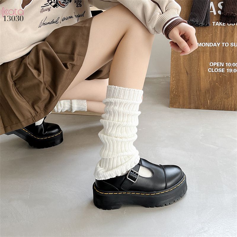 Ống tất thời trang y2k dệt kim dày,tất ống chân ấm áp mùa thu đông 13030
