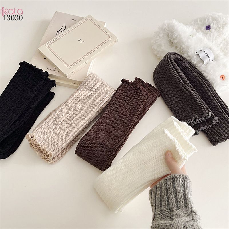Ống tất thời trang y2k dệt kim dày,tất ống chân ấm áp mùa thu đông 13030