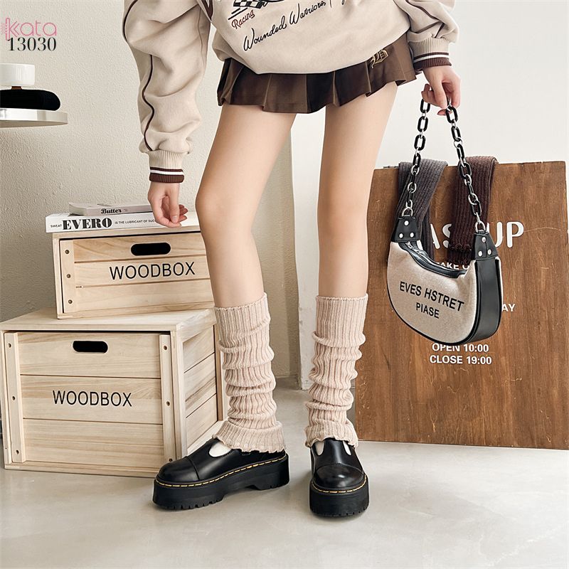 Ống tất thời trang y2k dệt kim dày,tất ống chân ấm áp mùa thu đông 13030