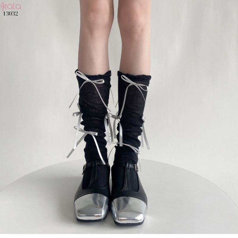 Tất nơ bắp chân mùa xuân thu phong cách preppy JK 13032 Tất nơ bắp chân mùa xuân thu phong cách preppy JK 13032