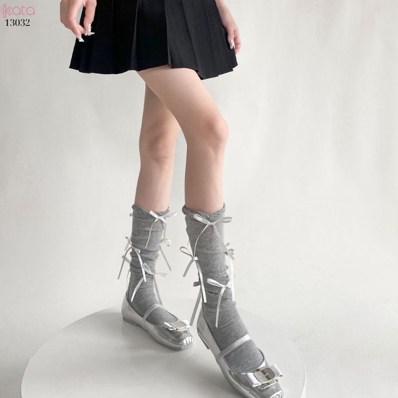 Tất nơ bắp chân mùa xuân thu phong cách preppy JK 13032 Tất nơ bắp chân mùa xuân thu phong cách preppy JK 13032