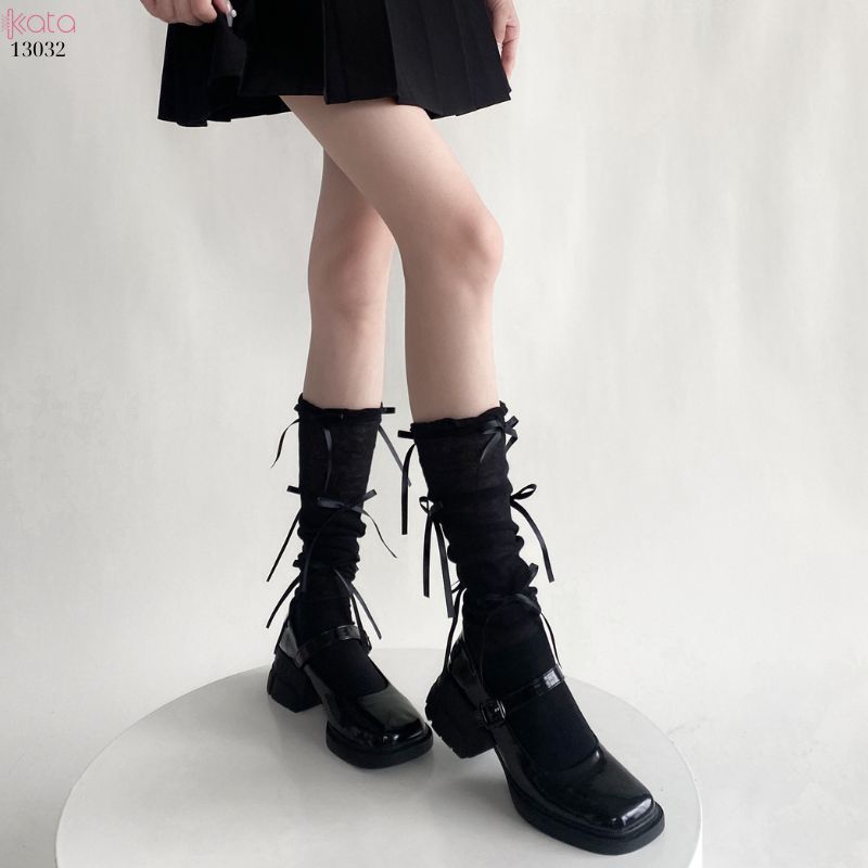 Tất nơ bắp chân mùa xuân thu phong cách preppy JK 13032 Tất nơ bắp chân mùa xuân thu phong cách preppy JK 13032