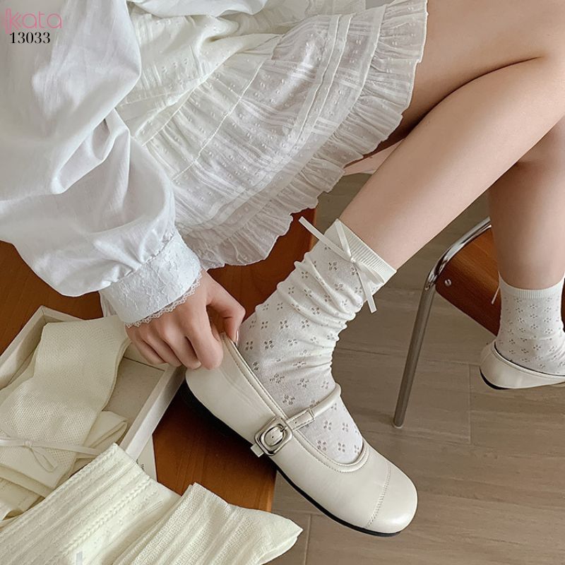 Tất lưới mỏng thoáng khí mùa hè,vớ nữ giữa bắp chân dễ thương 13033