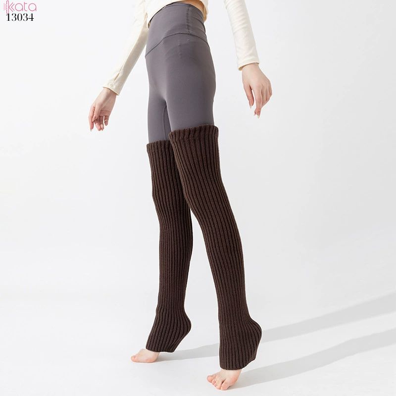 Ống tất sợi len dệt kim dài đan phẳng ấm áp, tất bắp chân yoga mùa thu đông dày của nữ 13034 Ống tất sợi len dệt kim dài đan phẳng ấm áp, tất bắp chân yoga mùa thu đông dày của nữ 13034