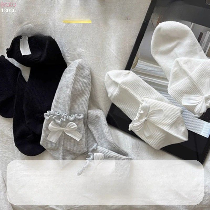 Tất nơ ren thoáng mát mùa hè,vớ ngắn nữ dễ thương 13036