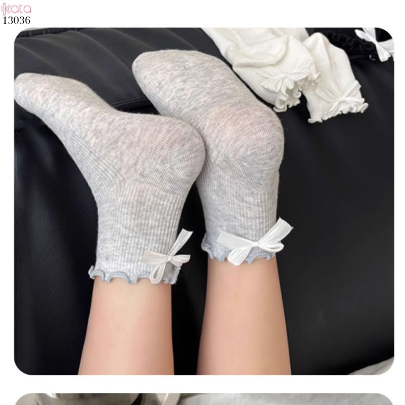 Tất nơ ren thoáng mát mùa hè,vớ ngắn nữ dễ thương 13036