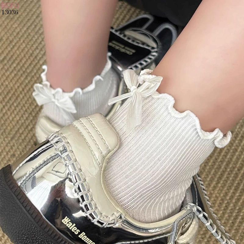 Tất nơ ren thoáng mát mùa hè,vớ ngắn nữ dễ thương 13036