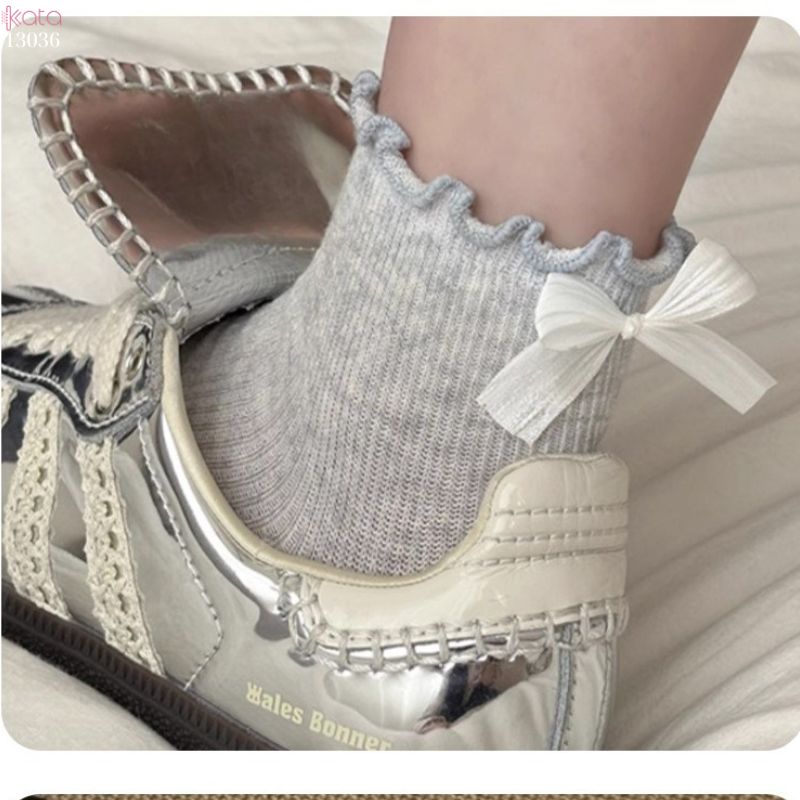 Tất nơ ren thoáng mát mùa hè,vớ ngắn nữ dễ thương 13036