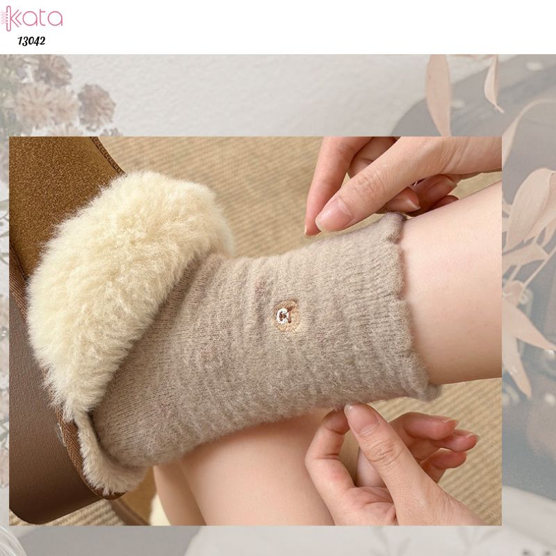 Tất nhung dày mùa thu và mùa đông ấm áp,vớ ngủ ấm áp giữa bắp chân 13042