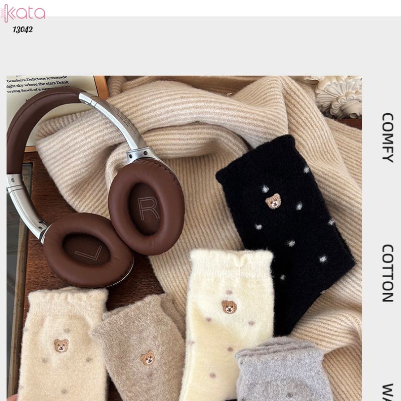 Tất nhung dày mùa thu và mùa đông ấm áp,vớ ngủ ấm áp giữa bắp chân 13042