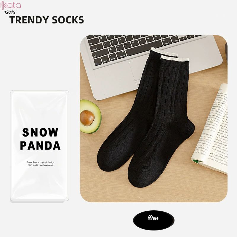 Tất bông thu đông thoải mái và thấm hút mồ hôi, tất cotton đa năng dành cho sinh viên, vớ thể thao thông thường 13045