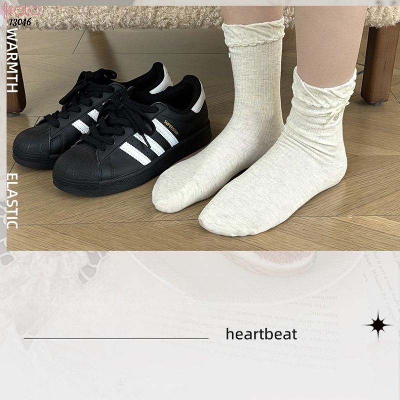 Tất bông cotton lolita,vớ giữa bắp chân gắn nơ 13046