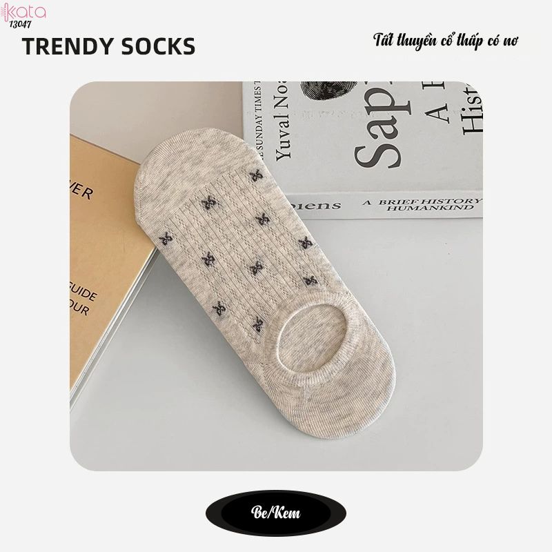 Tất bông lưới thoáng mát thấm hút mồ hôi,vớ thuyền vô hình 13047