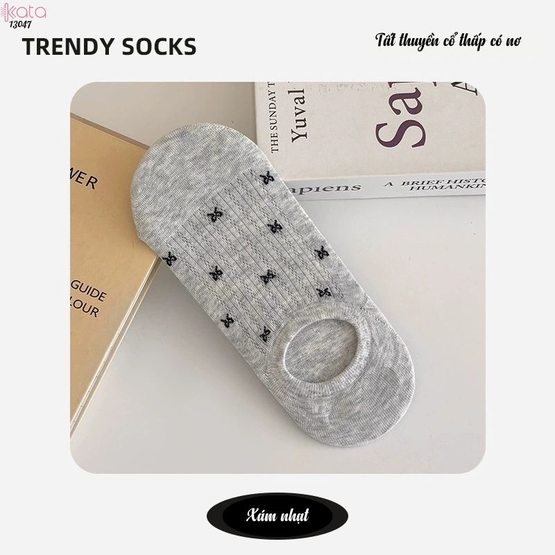 Tất bông lưới thoáng mát thấm hút mồ hôi,vớ thuyền vô hình 13047