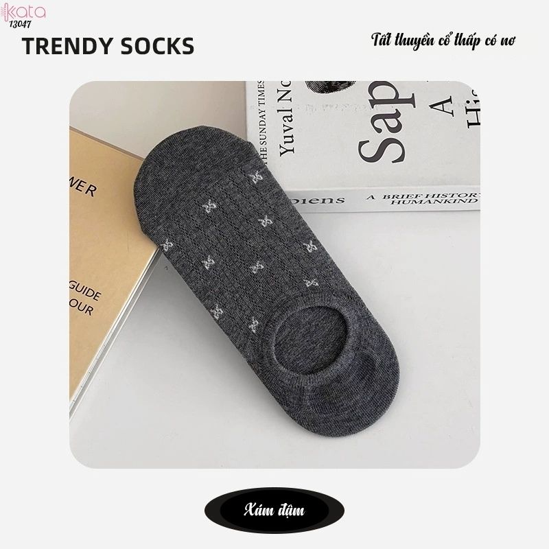 Tất bông lưới thoáng mát thấm hút mồ hôi,vớ thuyền vô hình 13047