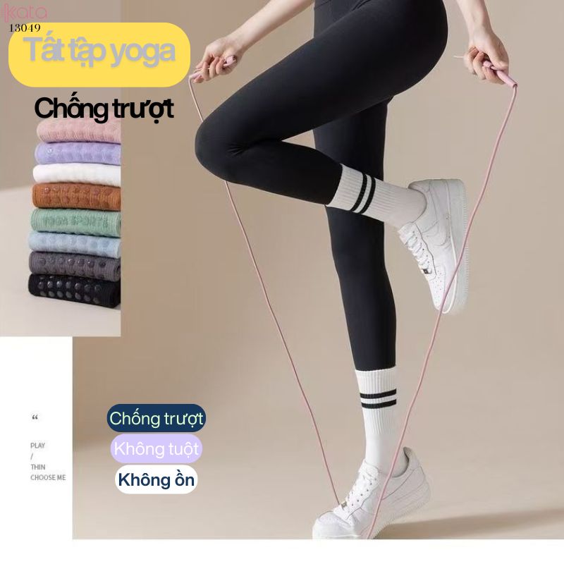 Tất Yoga chống trượt, vớ Pilates thể dục thể thao chạy nhảy dây 13049