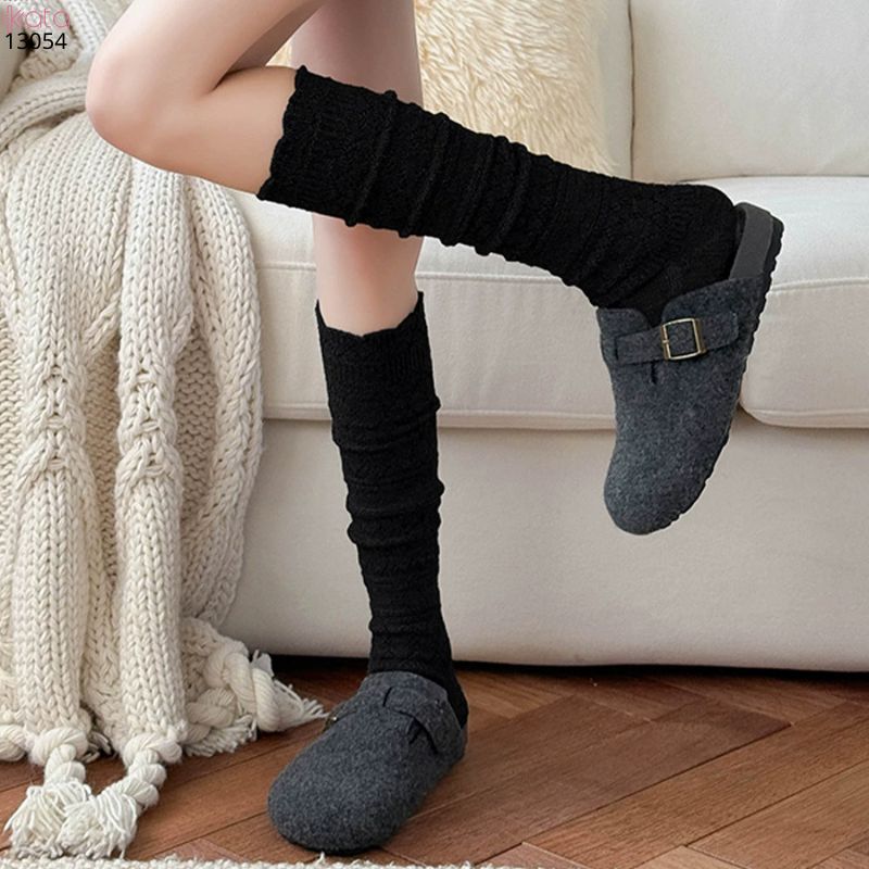 Tất len ấm thu đông,vớ bắp chân đi bốt phong cách cổ điển Nhật Bản 13054