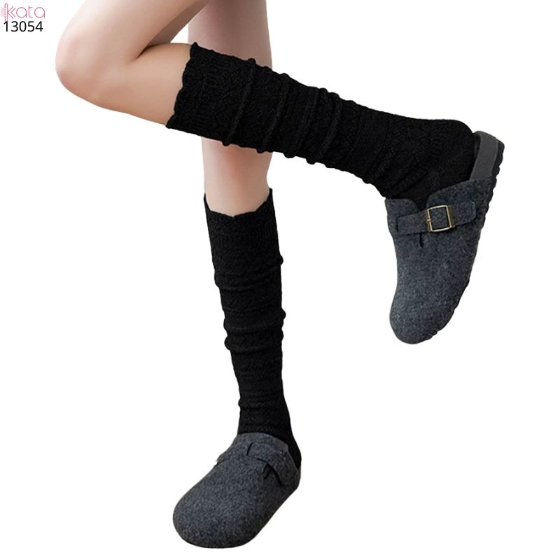 Tất len ấm thu đông,vớ bắp chân đi bốt phong cách cổ điển Nhật Bản 13054