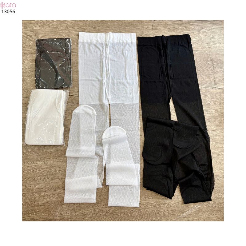 Quần tất mỏng kẻ sọc hình kim cương lớn 13056