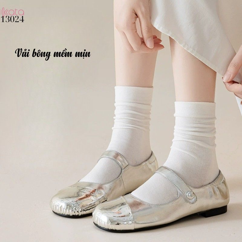Tất bông mềm mịn vải chất lượng tốt,vớ nữ giữa bắp chân thu đông 13024