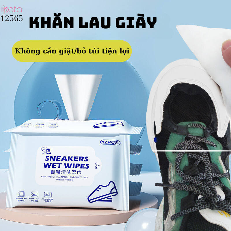 Khăn làm sạch giày thể thao dùng 1 lần,tẩy vết bẩn nhanh chóng 12565