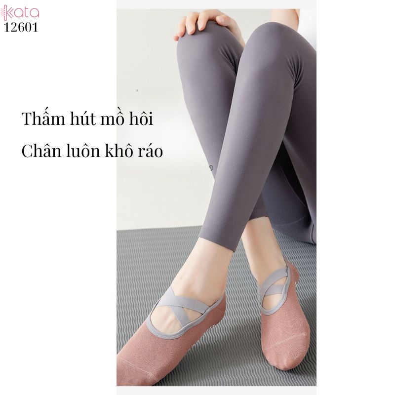 Tất yoga pilates, silicon chống trượt, thoáng khí, tất thuyền mùa hè,tất thể dục trong nhà,thể thao nữ 12601