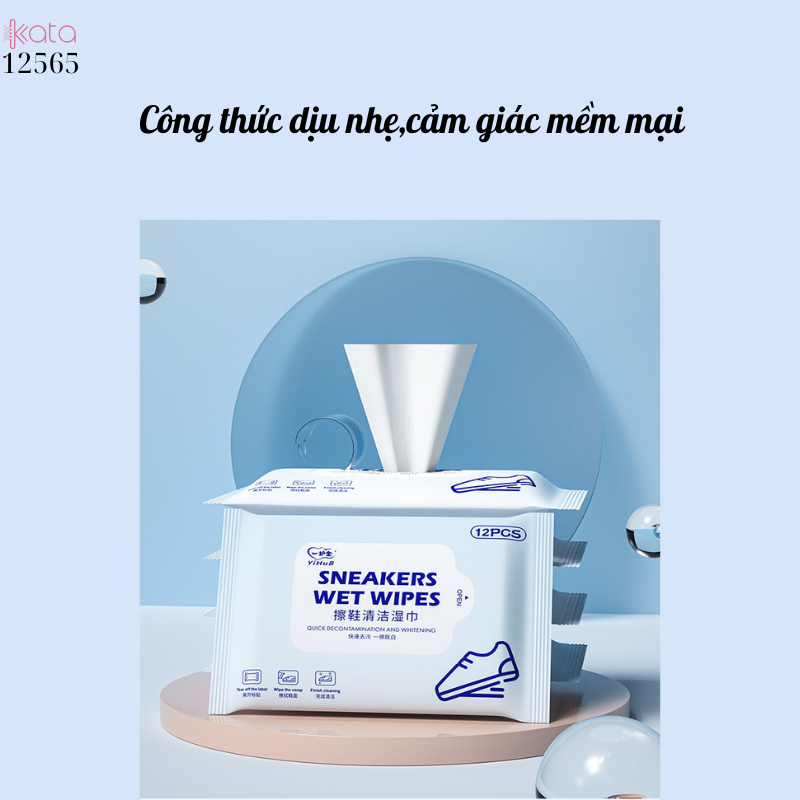 Khăn làm sạch giày thể thao dùng 1 lần,tẩy vết bẩn nhanh chóng 12565