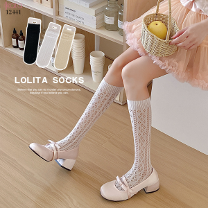 Tất lưới mỏng mùa hè,Tất bắp chân JK lolita Nhật Bản nữ 12441