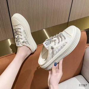 Giày sục giày lười vải ren thoáng khí nữ 11787