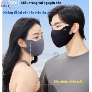 Khẩu trang mỏng chống nắng 3D,vải lụa băng chống tia cực tím,che nắng Nam Nữ 12841