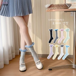 Tất ren  JK Lolita cotton,vớ mỏng mùa xuân hè phong cách ballet 12934