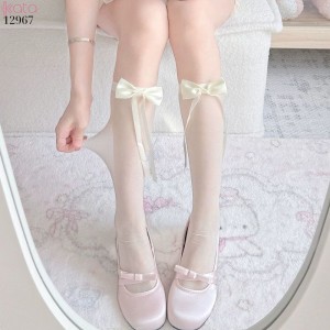 Tất bắp chân siêu mỏng mùa hè,vớ ruy băng lolita 12967