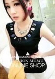 Váy đầm không tay gắn đá màu đen