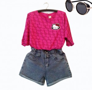 Áo hello kitty màu hồng